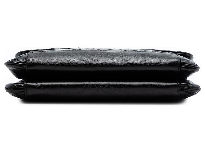 Chanel Black CC gestepptes Glattleder Flap Schwarz - Ansicht 3