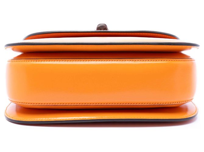 Borsa Gucci Orange Small Calfskin Web Bamboo 1947 in pelle di vitello Arancione - vista 3