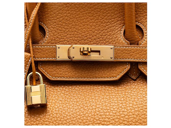 Hermès Orange Togo Birkin Retourne 35 Arancione - vista 5