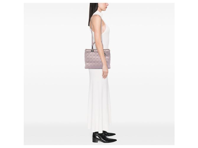 Lady Dior in agnello cannage rosa, grande - vue 5