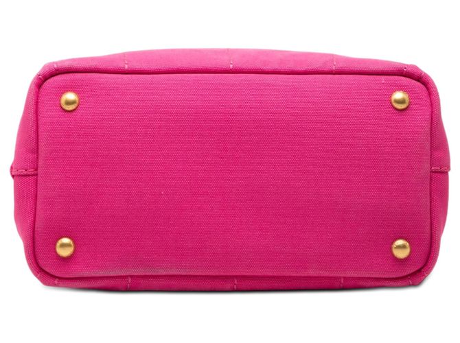 Prada Pink Small Canvas Canapa Logo Satchel - view 3