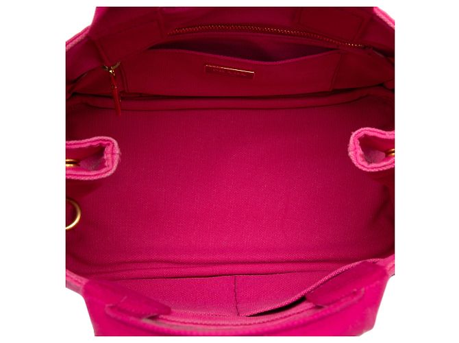 Prada Pink Small Canvas Canapa Logo Satchel - view 4