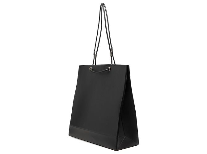 Borsa Fendi Black Medium Leather Pack Shopping Satchel Nero - vista 2