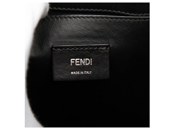 Borsa Fendi Black Medium Leather Pack Shopping Satchel Nero - vista 5