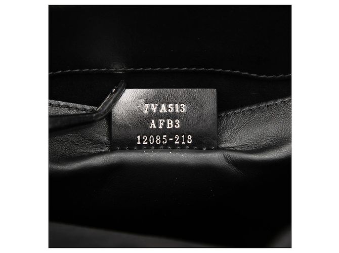 Borsa Fendi Black Medium Leather Pack Shopping Satchel Nero - vista 6