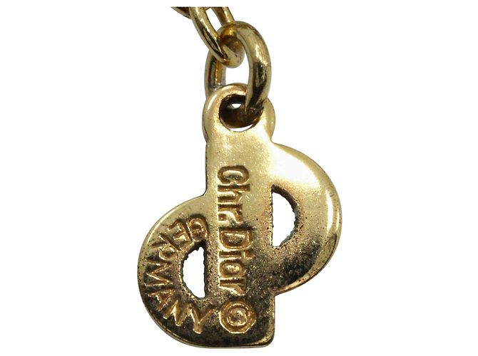 Collana con pendente a cuore in strass placcato oro Dior Gold D'oro - vista 4