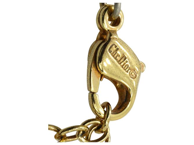Collana con pendente a cuore in strass placcato oro Dior Gold D'oro - vista 5