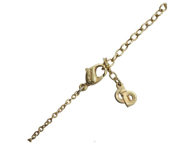 Collana con pendente a cuore in strass placcato oro Dior Gold D'oro - vista 6