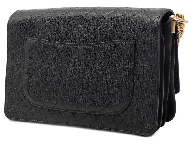 Chanel Black CC Stitched Caviar und Suede Lady Coco Flap Schwarz - Ansicht 2