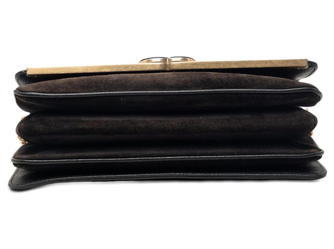 Chanel Black CC Stitched Caviar und Suede Lady Coco Flap Schwarz - Ansicht 3