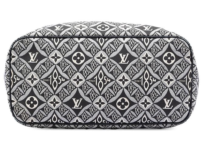 Louis Vuitton Black Monogram Jacquard Since 1854 Neverfull MM Nero - vista 3