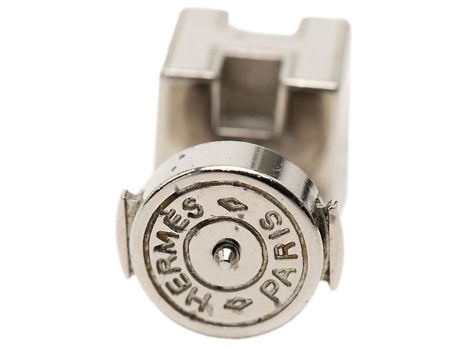 Hermès Orecchini a lobo Hermes Cage d'H H-Cube Logo Argento - vista 3