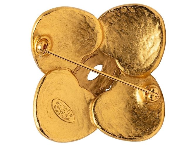 Timeless Spilla Vintage Chanel Coco Mark D'oro - vista 2