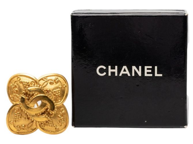 Timeless Spilla Vintage Chanel Coco Mark D'oro - vista 4