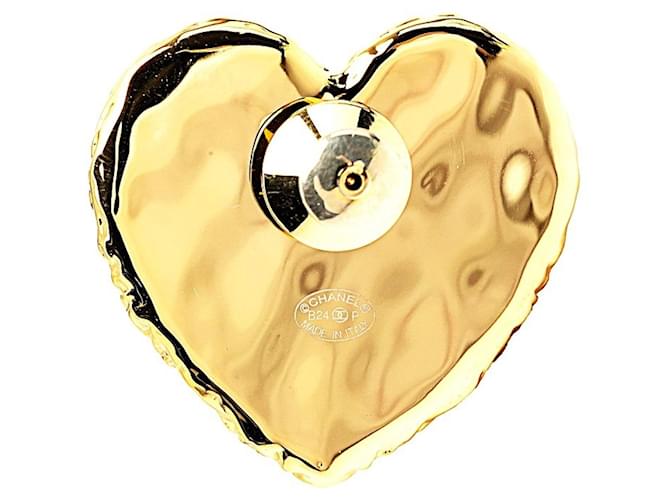 Spilla Chanel Coco Mark Heart Pin Nero D'oro - vista 2