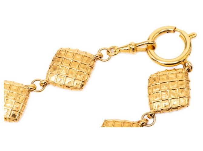 Collana Choker Chanel Diamond Motif Rhombus Bean D'oro - vista 4