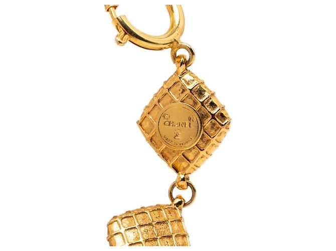 Collana Choker Chanel Diamond Motif Rhombus Bean D'oro - vista 5