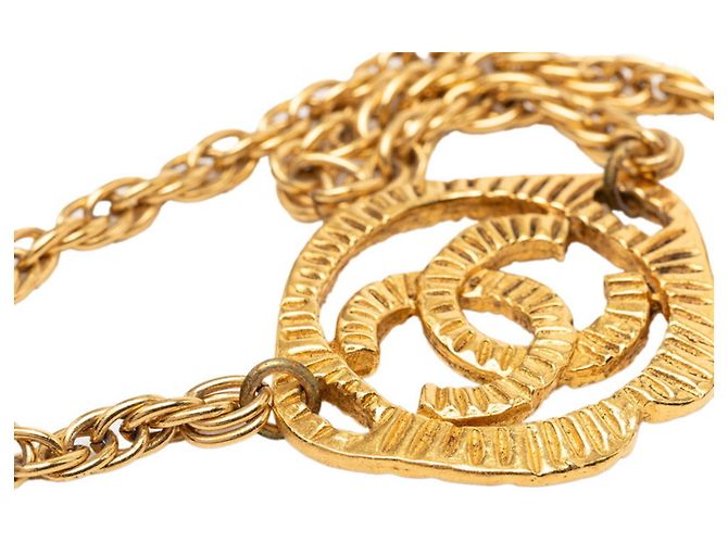 Collana con pendente a catena vintage Chanel Coco Mark D'oro - vista 4