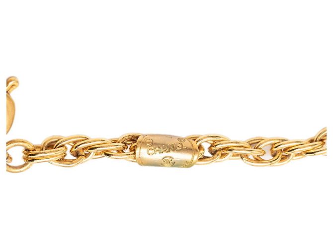 Collana con pendente a catena vintage Chanel Coco Mark D'oro - vista 7