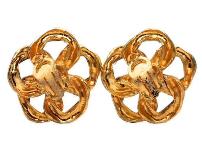 Orecchini Chanel Coco Mark Vintage Flower D'oro - vista 2