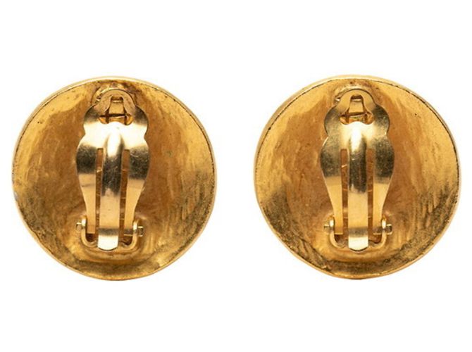 Chanel Coco Mark runde Ohrringe Golden - Ansicht 2