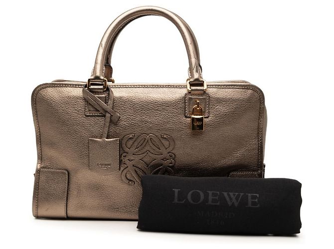 Borsa Loewe Anagram Amazona 36 D'oro - vista 7