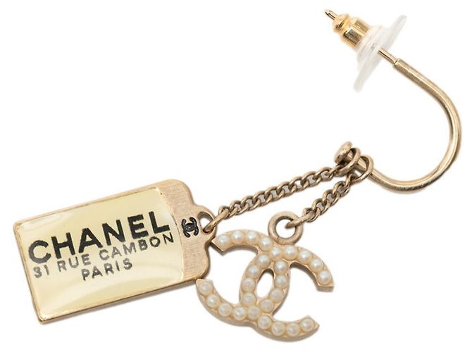 Orecchini Chanel Coco Mark 31 Rue Cambon Le Plate Swing D'oro - vista 3