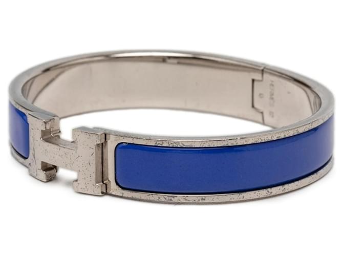 Hermès Bracciale Hermes Clic Clac H PM Argento Blu - vista 2