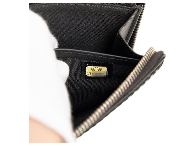 Cartera larga con cremallera Chanel Coco Mark Negro - vista 7