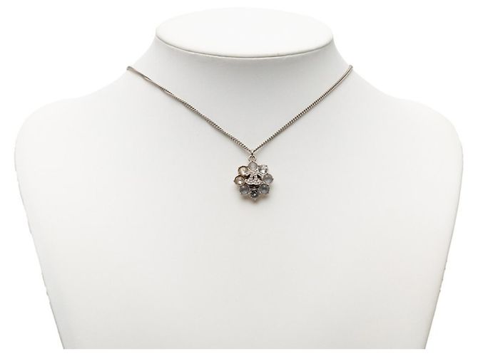 Colar com pingente de corrente com a flor Coco Mark da Chanel Prata - vista 6