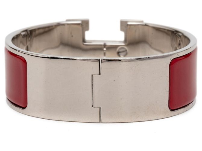 Hermès Hermes Clic Clac H GM Armband Silber Rot - Ansicht 3