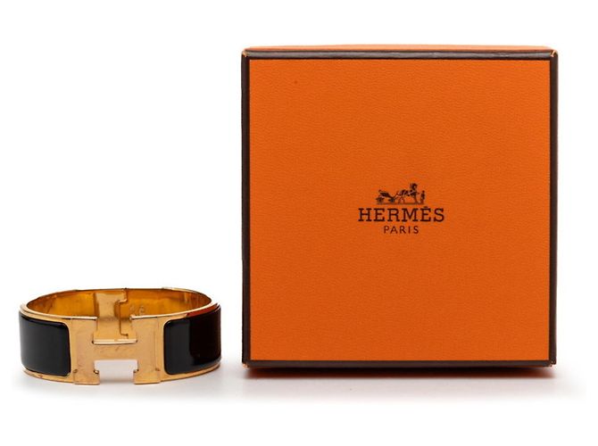Hermès Bracciale Hermes Clic Clac H GM Nero D'oro - vista 6