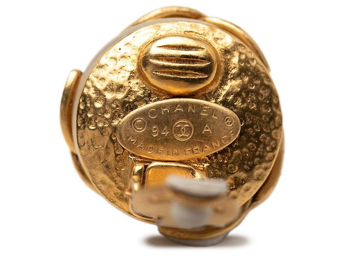 Chanel Coco Mark Triple Ohrringe Golden - Ansicht 3