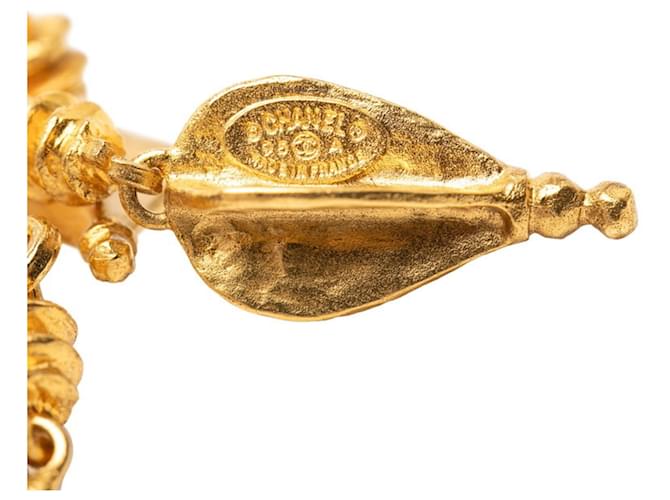 Spilla Chanel Coco Mark con frange e logo D'oro - vista 3