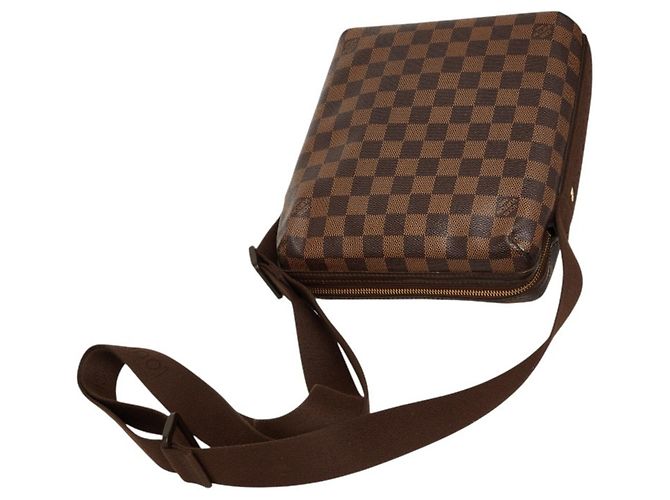 Borsa a tracolla Louis Vuitton Damier Trotta Beaucoup Marrone - vista 8
