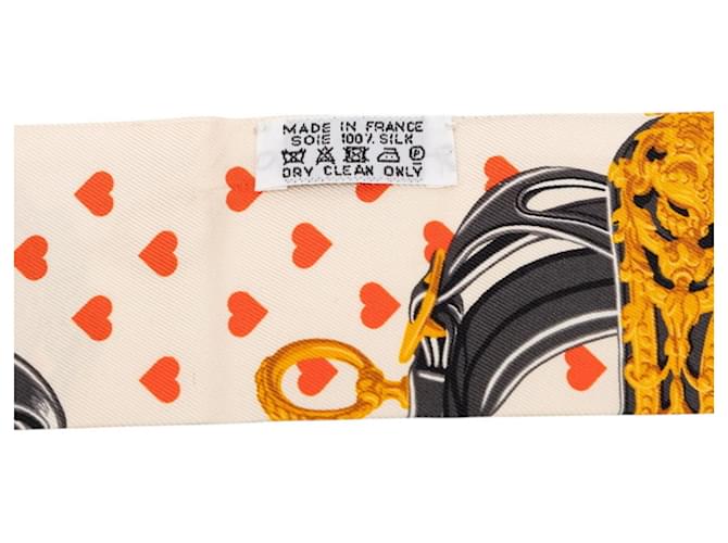 Sciarpa Hermès Twilly Brides de Gala LOVE Multicolore - vista 4