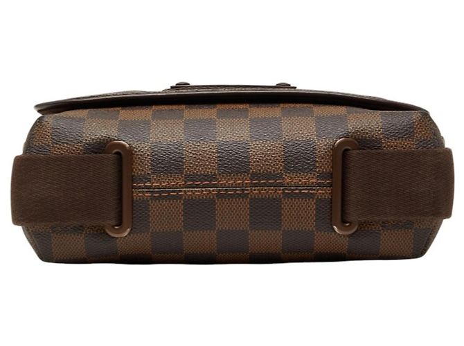 Borsa a tracolla Louis Vuitton Damier Brooklyn PM Marrone - vista 3