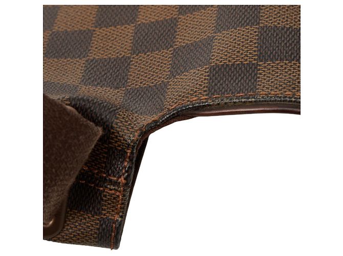 Borsa a tracolla Louis Vuitton Damier Brooklyn PM Marrone - vista 9