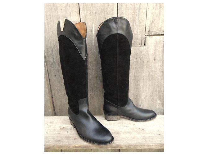 Autre Marque Botas de cuero Via Roma 15 Negro - vista 2