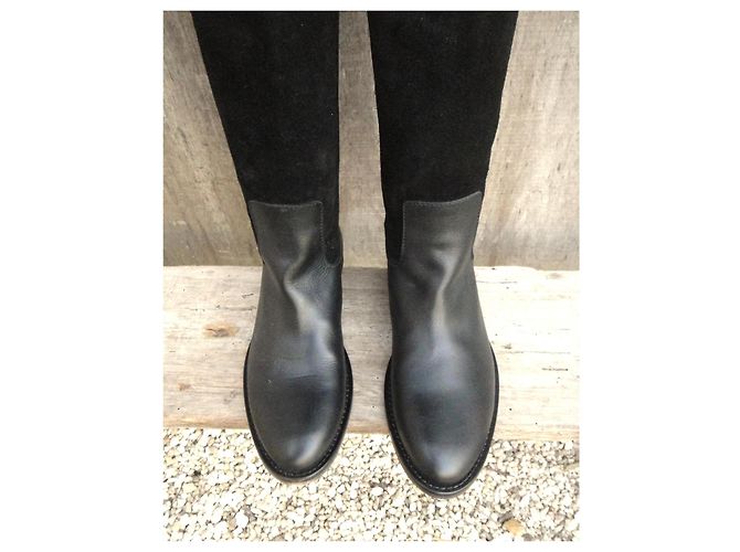 Autre Marque Botas de cuero Via Roma 15 Negro - vista 3
