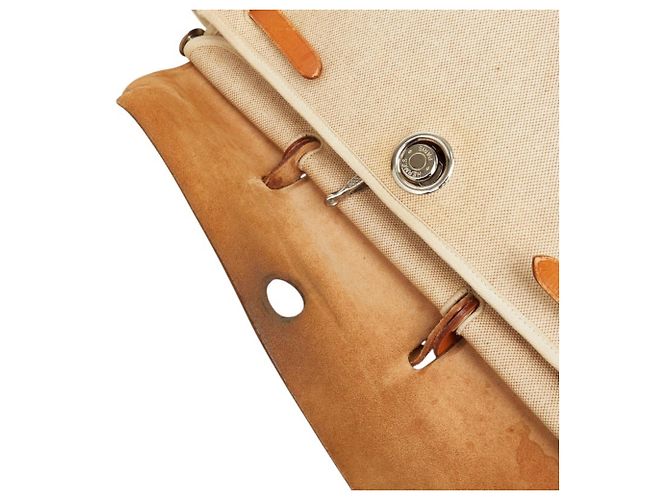 Hermès Borsa Tote Hermes Herbag MM Marrone Crudo - vista 11