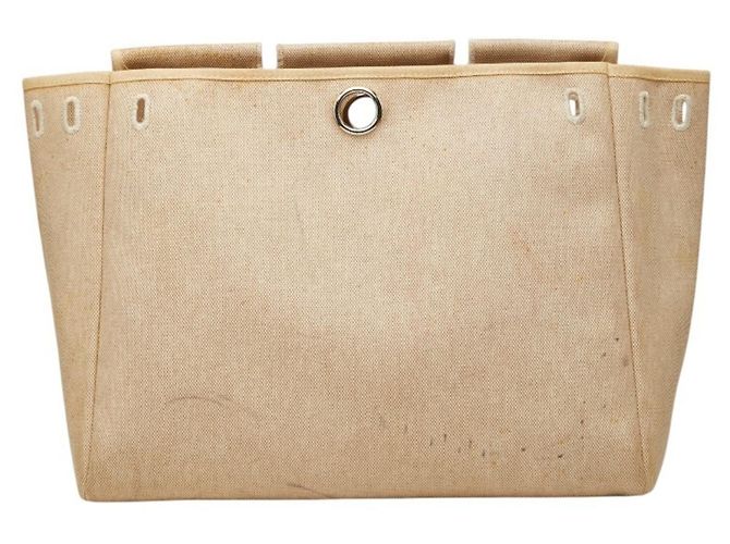 Hermès Borsa Tote Hermes Herbag MM Marrone Crudo - vista 13