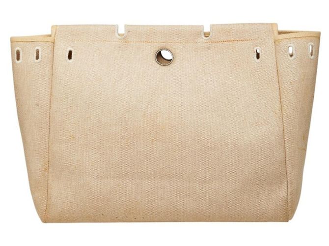 Hermès Borsa Tote Hermes Herbag MM Marrone Crudo - vista 14