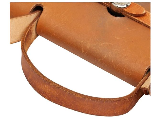 Hermès Borsa Tote Hermes Herbag MM Marrone Crudo - vista 8