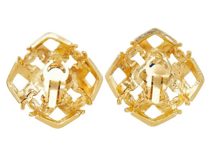 Orecchini a clip Chanel Vintage Coco Mark D'oro - vista 3