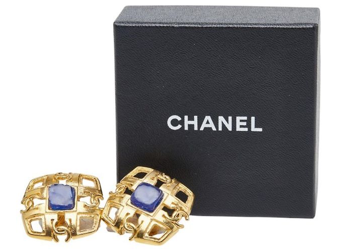 Orecchini a clip Chanel Vintage Coco Mark D'oro - vista 5