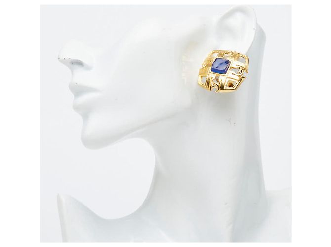 Orecchini a clip Chanel Vintage Coco Mark D'oro - vista 6
