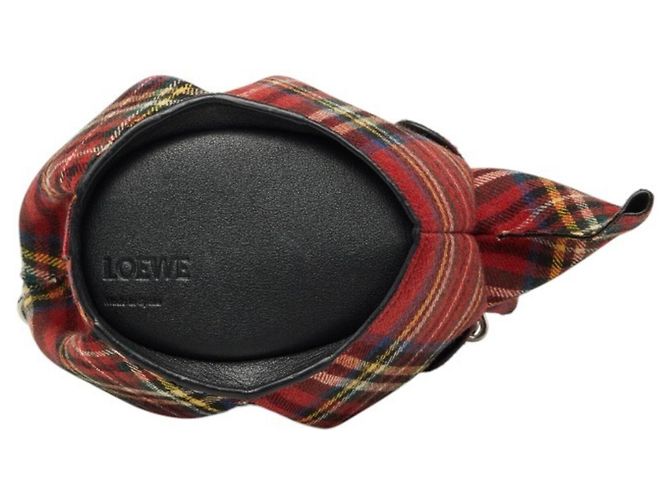 Borsa a tracolla Loewe Tartan Check Elephant Rosso Multicolore - vista 3