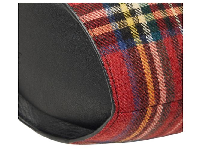 Borsa a tracolla Loewe Tartan Check Elephant Rosso Multicolore - vista 5