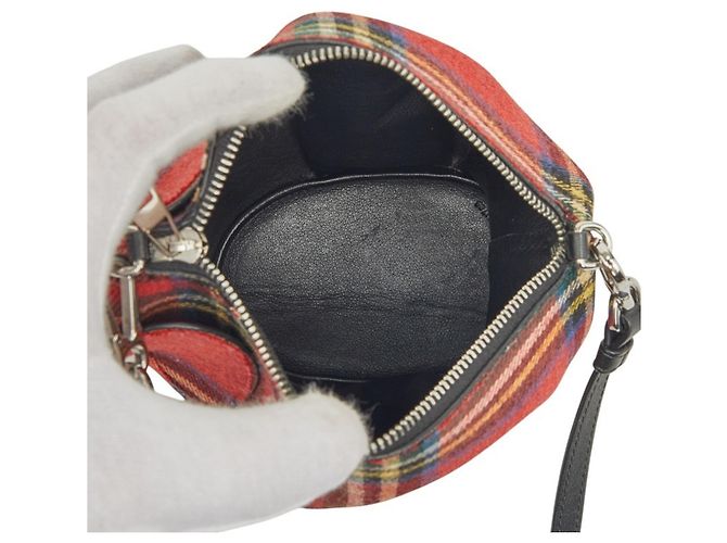 Borsa a tracolla Loewe Tartan Check Elephant Rosso Multicolore - vista 7